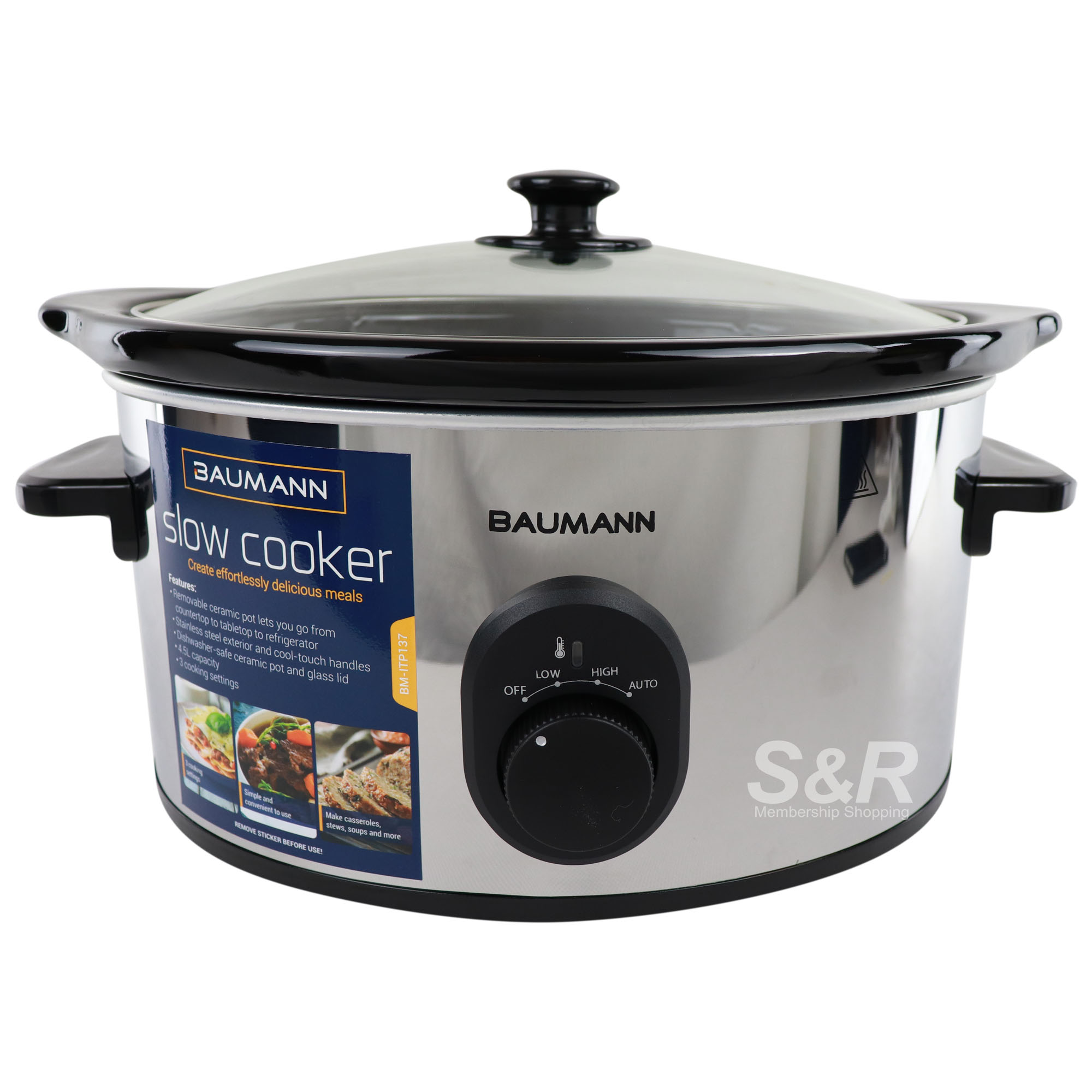 Baumann Slow Cooker 4.5L BM-ITP137